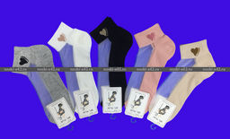 Цена за 12 пар. BFL носки женские укороченные хлопок + капрон арт. 299 35-40 (длина стопы носка 21-23 см)