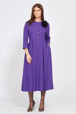 Платье твид 2495 фиолетовый