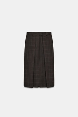 ZW COLLECTION PLEATED CHECK SKIRT - Zara фото 5