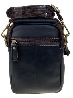 Сумка мужская из натуральной кожи, цвет шоколад - Greta фото 2