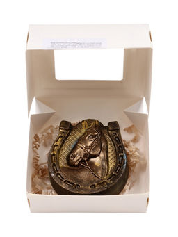 Шоколадная фигурка Подкова с лошадью, кондитерская глазурь, 80 г