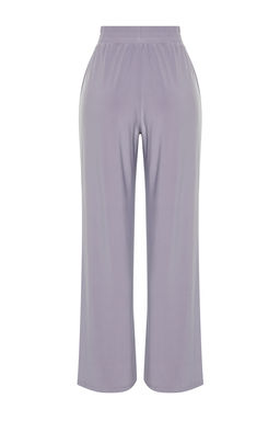 TRENDYOLMILLA Siyah Wide Leg/Rahat Kesim Yuksek Bel Esnek Orme Pantolon TWOSS23PL00129  фото 39