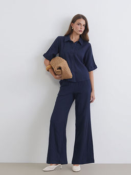 Beli Lastikli Dokulu M?slin Kad?n Pantolon