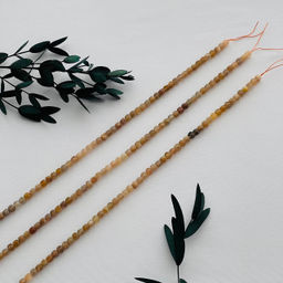 Бусины для украшений из Лунного камня и Солнечного камня