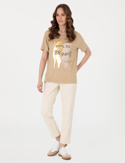 Bej Comfort Fit Ti__rt