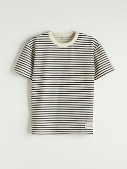 Bisiklet Yaka ?izgili Erkek ?ocuk Ti??rt