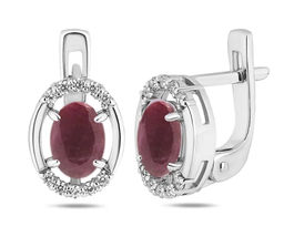 Серьги, рубин корунд, Ю-СГ200М50