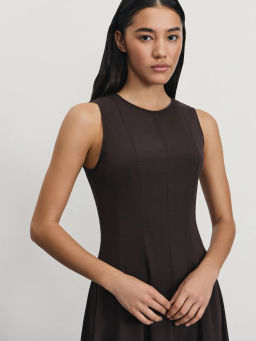 Платье миди приталенного кроя из хлопка / Zarina  фото 3