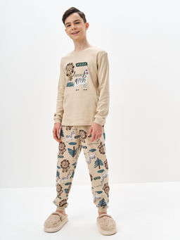 Бежевая пижама для мальчика - Kogankids фото 6