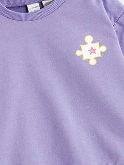 Bisiklet Yaka Bask?l? K?z Bebek Pijama Tak?m?