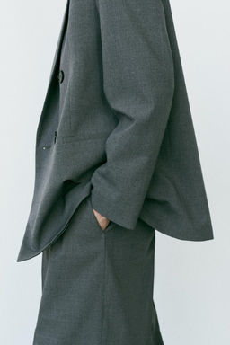 DOUBLE-BREASTED BLAZER WITH SHOULDER PADS - Zara фото 3