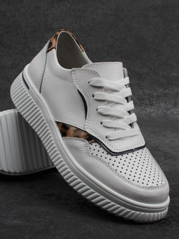 03-C930-9A WHITE Полуботинки спортивные женские (натуральная кожа)