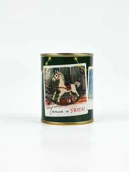 Цена за 2 шт. Копилка банка новогодняя, металл Советский новый год, 7.5?9.5 см