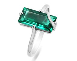 Кольцо из серебра аквамарин выращ., Франческа