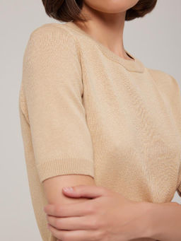 Футболка женская 1231152001 beige - Eleganzza фото 4