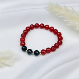 Браслет из Сердолика и Граната - Радуга самоцветов фото 2