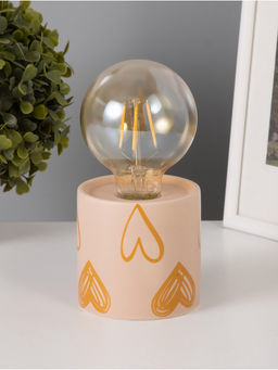 Светильник «Цилиндр» большие сердца LED 2хАА 8.5×8.5×17 см