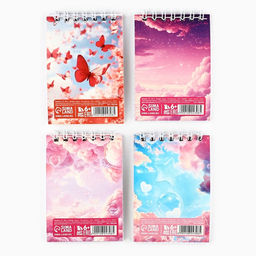 Цена за 4 шт. Блокнот А7, 32 л., на гребне в клетку, мелованная обложка Самая милая МИКС - Artfox фото 3