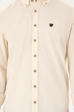 Мужская кремовая рубашка с длинным рукавом Неожиданная скидка в корзине - U.s. polo assn фото 6