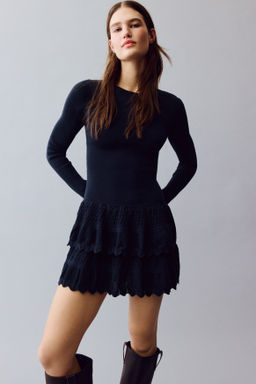 Vestido con falda escalonada - H&m фото 6