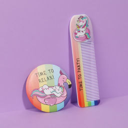 Набор Единорог, 2 предмета: зеркало, расчёска - Queen fair фото 2