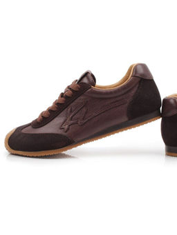 03-A885-5 BROWN Кроссовки женские (натуральная кожа, натуральная замша)