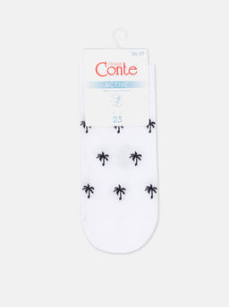 Цена за 2 пары. Носки Короткие CONTE ACTIVE Носки женские (короткие) белый-черный - Conte elegant фото 8