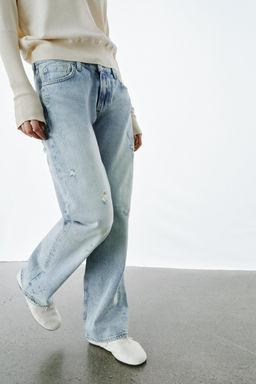 JEANS ZW COLLECTION RELAXED STRAIGHT TIRO BAJO / Azul - Zara фото 6
