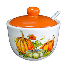 Сахарница "ТЫКВЫ" 520 мл с ложкой в подарочной упаковке MFK21109 (МФК)