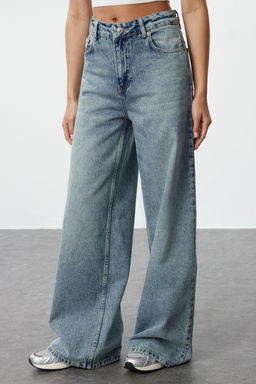Mavi Normal Bel Ekstra Genis Paca Wide Leg Palazzo Jeans TWOAW25JE00106 - Trendyolmilla фото 3