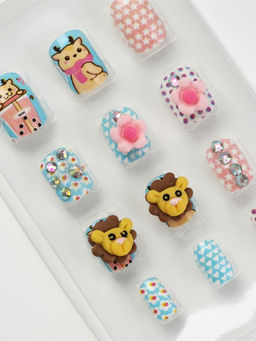 Детские накладные ногти «Северный мишка», 12 шт.