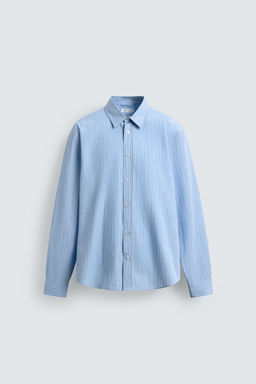 Рубашка CAMISA RELAXED FIT RAYAS голубая
