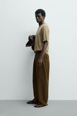 CAMISETA PUNTO LIGERO ALGOD?N / Piedra - Zara фото 4