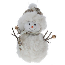Изделие декоративное подвесное "Снеговик", L9 W6 H17 см, 3в.