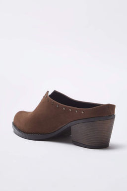 Koyu Kahverengi Troklu Suet Nubuk Sabo Klasik Topuklu Ayakkab? TAKAW26TO00016 - Trendyolmilla фото 4