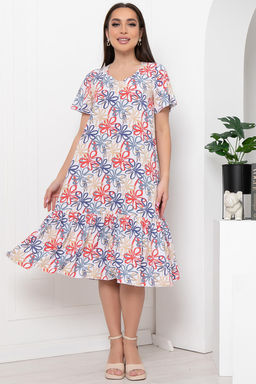 Платье Малика (цветы на белом) П5977 - Lt collection фото 6