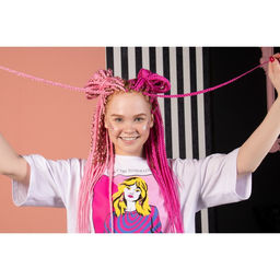 SIM-BRAIDS Афрокосы, 60 см, 18 прядей (CE), цвет русый/зелёный/розовый(#FR-30) - Queen fair фото 4