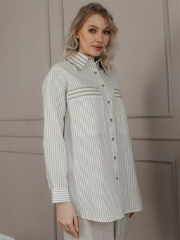 рубашка лен 50%, хлопок 50% - Волтри фото 4