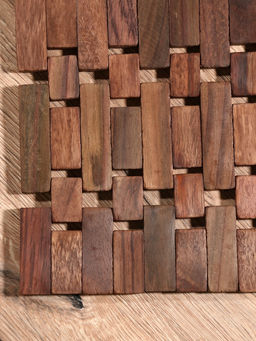 Коврик из тикового дерева, 40×30×0.7 см