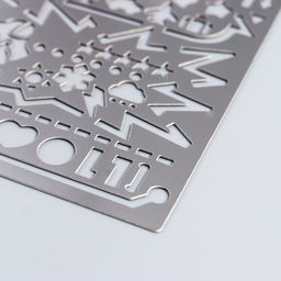 Трафарет металл+линейка "Знаки" 12,5х7,5 см