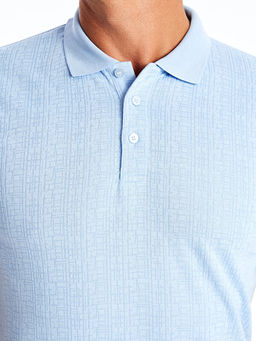 Polo Yaka K?sa Kollu Desenli Erkek Ti??rt