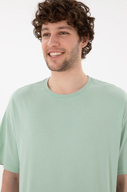 Erkek Oversize Fit Bisiklet Yaka Su Ye_ili Ti__rt Sepette S_rpriz _ndirim - U.s. polo assn фото 3