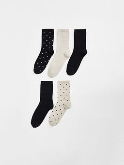 Puantiyeli Kad?n Soket ?orap 5li Paket