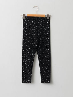 Beli Lastikli Bask?l? Pamuklu K?z ?ocuk Uzun Tayt - Waikiki фото 2