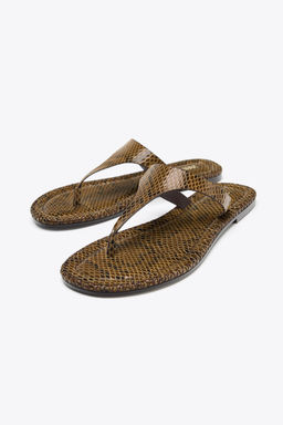 ANIMAL PRINT SANDALS - Zara фото 3