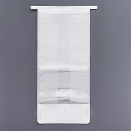 Цена за 50 шт. Пакет бумажный, с окном, прямоугольное дно, белый, 13×10×28 см