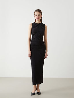 Bisiklet Yaka Elbise