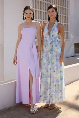 TRENDYOLMILLA Siyah Straplez S?rt Detayl? Dokuma Uzun S?k Abiye Elbise TPRSS25AE00082  фото 4