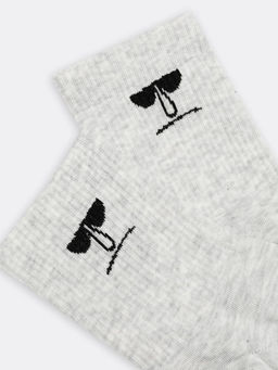 Цена за 5 пар! НОСКИ св.серый меланж 556U-1639