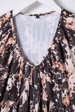 Cok Renkli Soyut Buzgu / Drape Mini Soyut Bask?l? Pilise Vucuda Oturan Orme Elbise TWOSS25EL00099 - Trendyolmilla фото 7